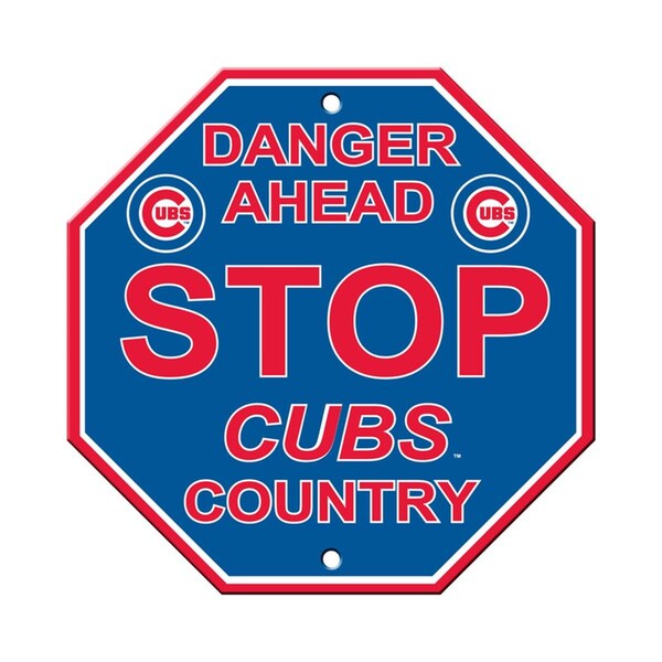 Fremont Die Consumer Products Chicago Cubs Sign 12x12 Plastic Stop Style Special Order - 2324560516