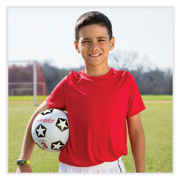 Champion Sports Rubber Sports Ball, For Soccer, No. 3 Size, White/Black - SRB3