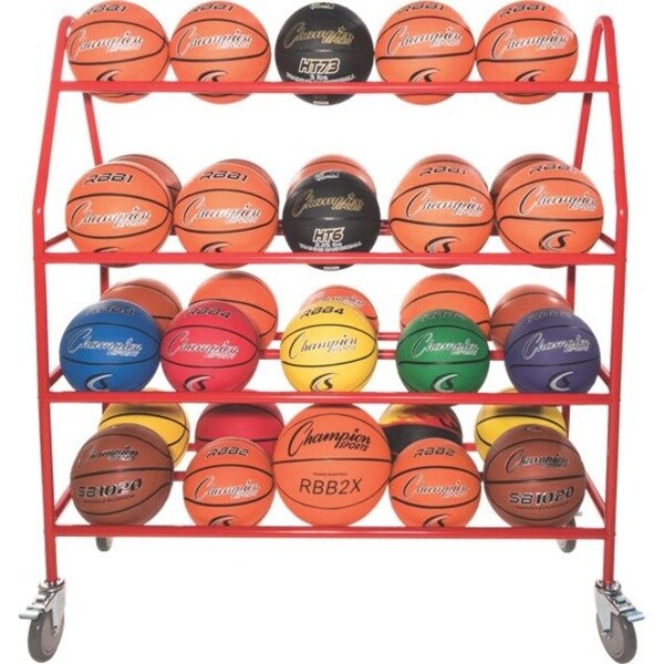 Champion Sports Pro Ball Cart, Up to 35 Multi Sport Balls - BRCPRO