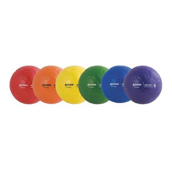 Champion Sports Rhino Skin Low/Bounce Soccer Ball Set, Mutil Color, Size 5, PK6 - RS76SET