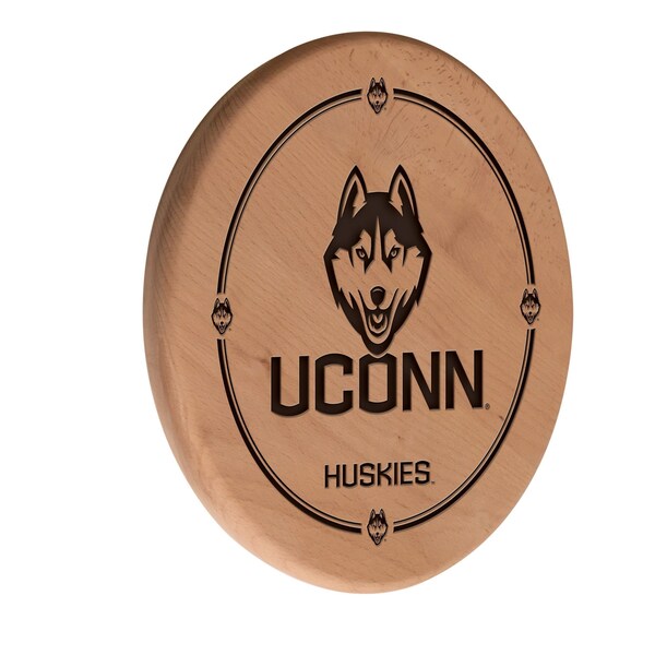 Holland Bar Stool Co University of Connecticut 13" Laser Engraved Solid Wood Sign - WSGNLNATCONNUN