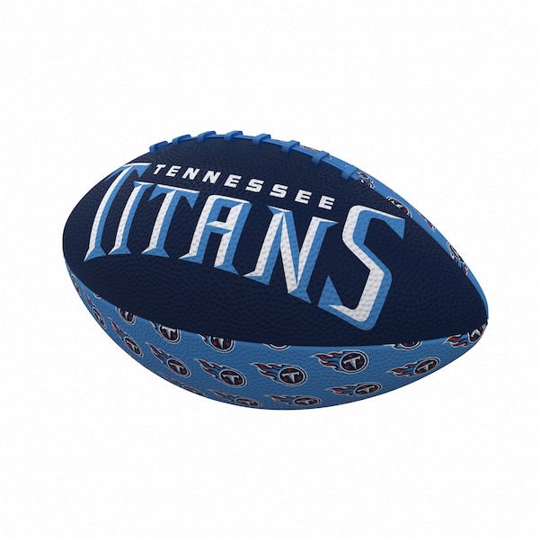 Logo Brands Tennessee Titans Repeating Mini-Size Rubber Football - 631-93MR-3