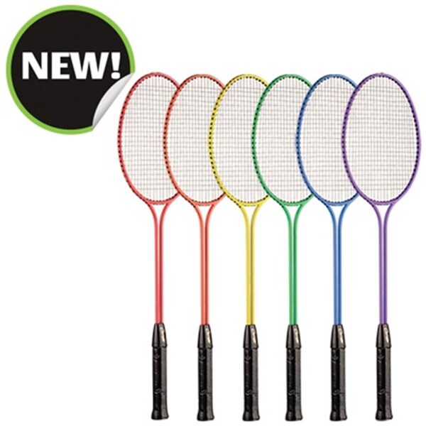 Champion Sports 26 x 8 x 1 in. All Steel Frame Badminton Racket, Assorted Colors - BR31SET