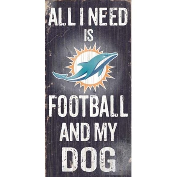 Fan Creations Fan Creations N0640 Miami Dolphins Football And My Dog Sign - N0640-MIA