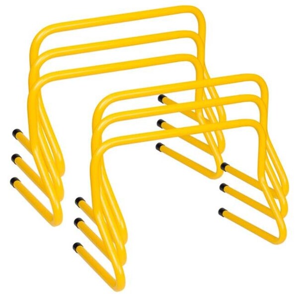 Perfectpitch 12 in. Weighted Training Hurdle Set; Yellow - Set of 6 - PE887243
