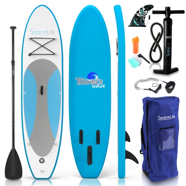 Serenelife Thunder Wave Sup - Stand Up Water Paddle-Board, SLSUPB10 - SLSUPB10
