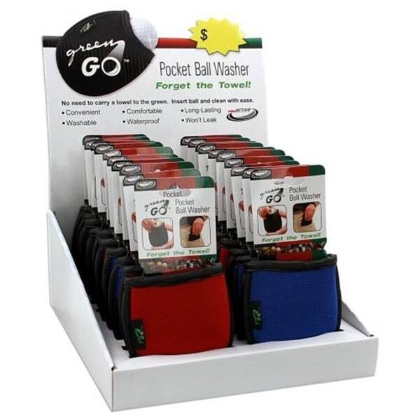 Proactive Sports ProActive Sport SGGDISP Green Go Pocket Ball Washer Display of 20 - SGGDISP