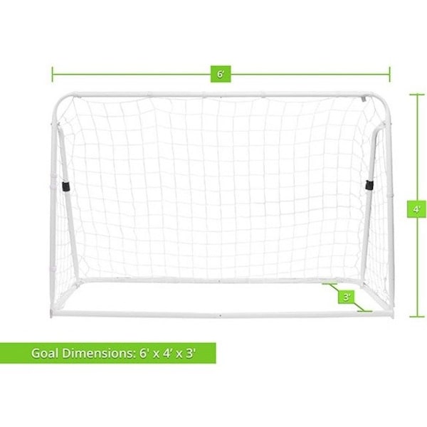 Champion Sports Soccer Goal Set, 3 in 1 Trainer, 6x3x4ft - SG3IN1