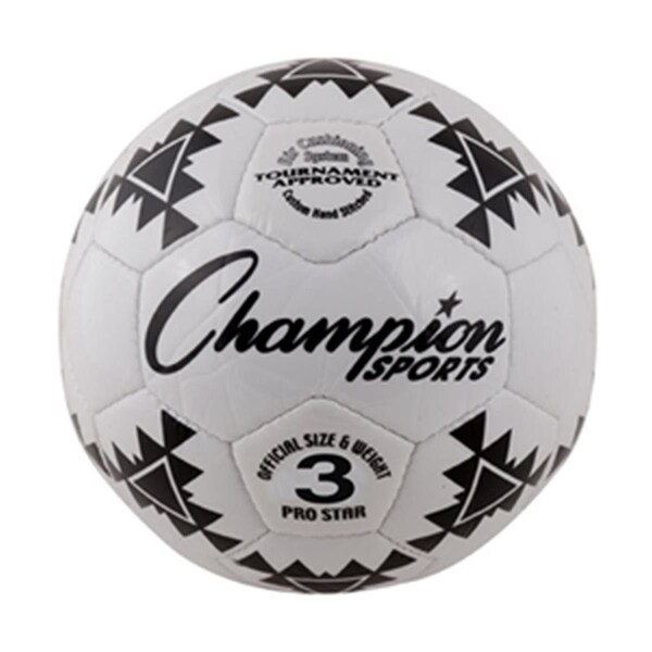 Perfectpitch Pro Star Soccer Ball - Black & White - Size 4 - PE3363853
