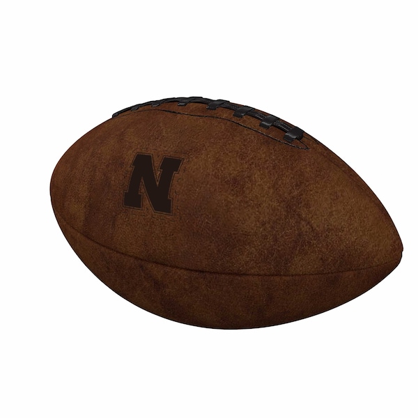 Logo Brands Nebraska Mini Size Leather Football - 182-93ML-1