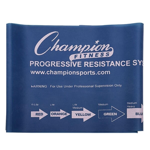 Champion Sports 4 ft. Therapy & Exercise Flat Band, Indigo - Heavy - FB4I