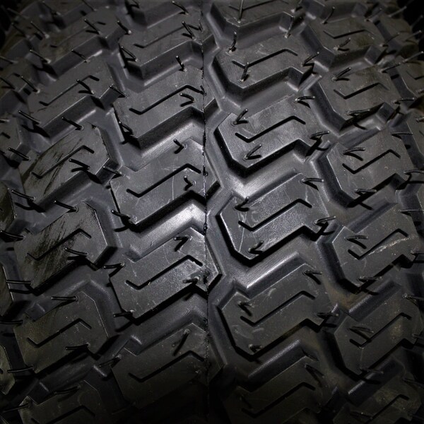 Antego 8in Matte Black Steel Golf Cart Wheels and 18X8.50-8 Turf 4 Ply Tires - Set of 2, 2PK - A870100304188508