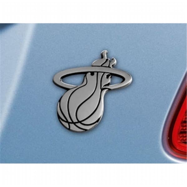 Fanmats Fan Mats FAN-14863 Miami Heat NBA Chrome Car Emblem; 2.3 x 3.7 in. - FAN-14863