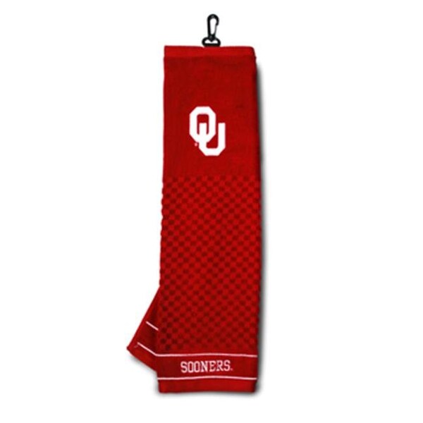 Team Golf Team Golf 24410 Oklahoma Sooners Embroidered Towel - 24410
