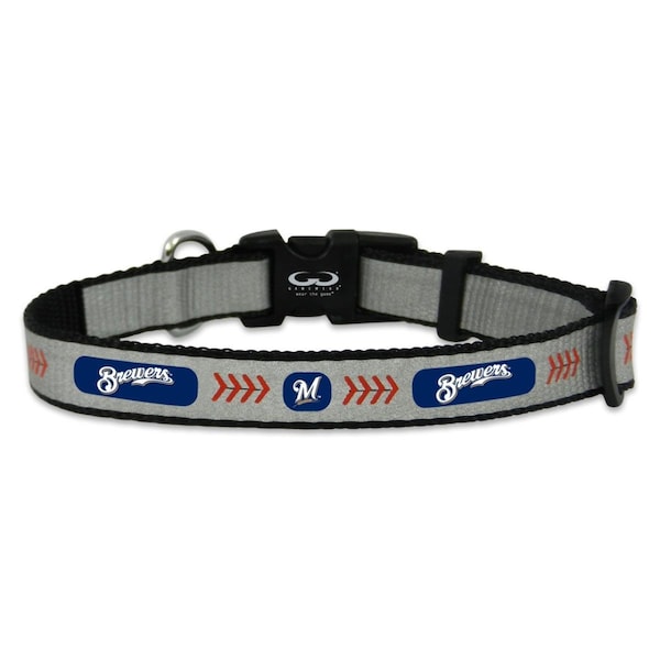Signed And Sealed Milwaukee Brewers Reflective Small Baseball Collar Small - SI3343119
