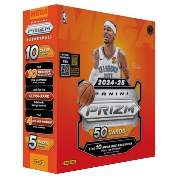 2024-25 Nba Prizm Panini Prizm 2024-25 NBA Mega Box Trading Cards Multicolored - 2-16436-20