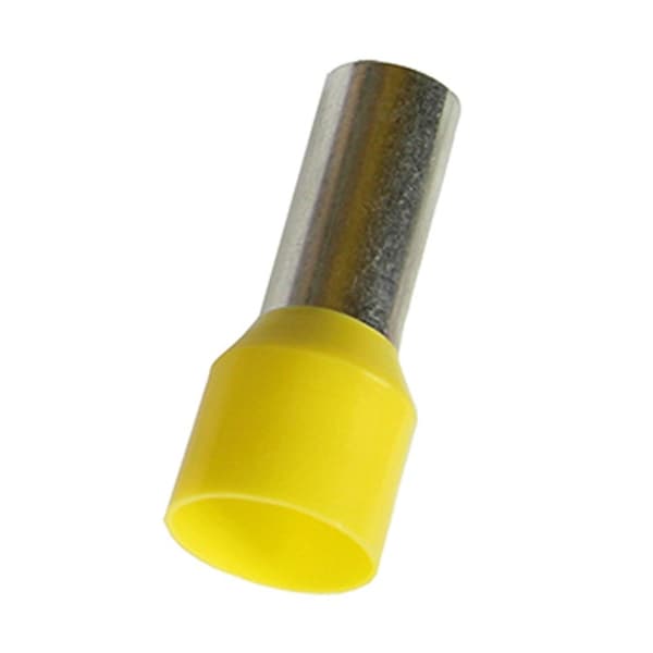 Automation Systems Interconnect 10 Awg Single Wire Entry Insulated Wire Ferrule, Yellow, 100-PK - 2808910