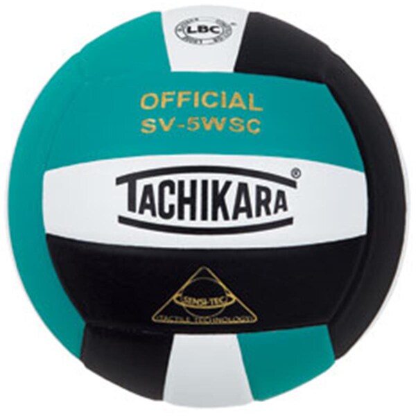 Tachikara Sensi-Tec Composite High Performance Volleyball - Teal-White-Black - SV5WSC.TWB