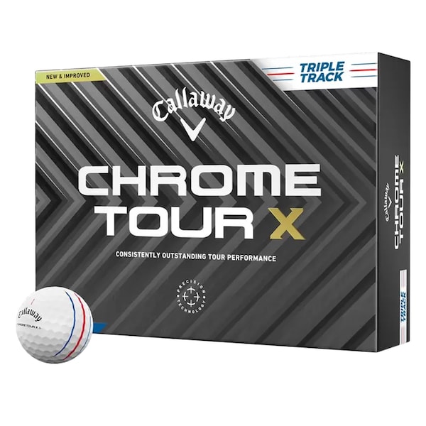 Callaway Chrome Tour X Triple Track White 2024 Golf Balls - 1 Dozen - 64322611280