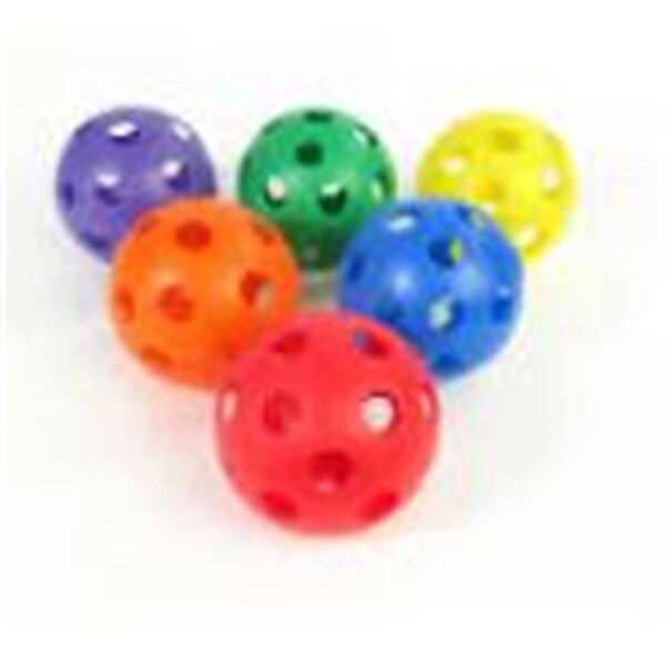 Everrich Industries 9 cm dia. Plasticball Softball with Holes, 6PK - EVB-0049-1