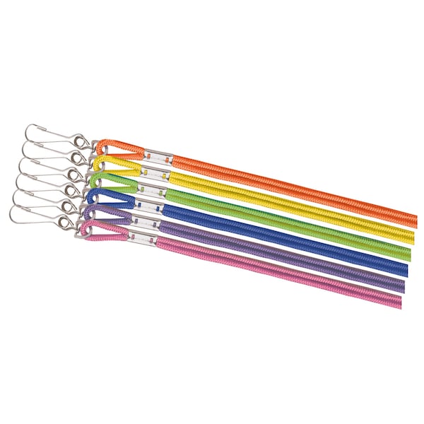 Champion Sports Assorted Neon Nylon Lanyards, Assorted Colors, PK36 - 127ASST
