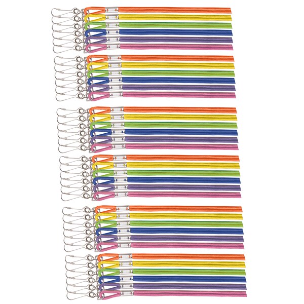 Champion Sports Assorted Neon Nylon Lanyards, Assorted Colors, PK36 - 127ASST