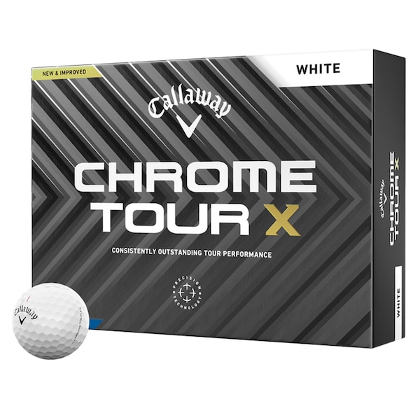 Callaway Chrome Tour X White 2024 Golf Balls - 1 Dozen - 643226112