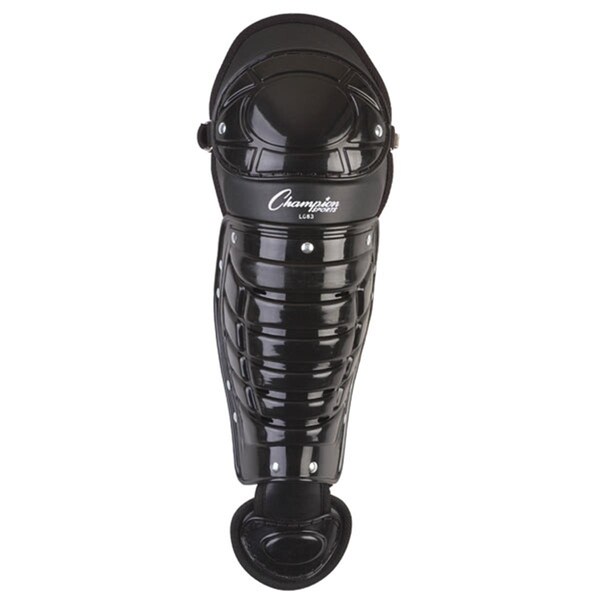 Champion Sports 13 in. Single Knee Shinguard, Black - LG83BK