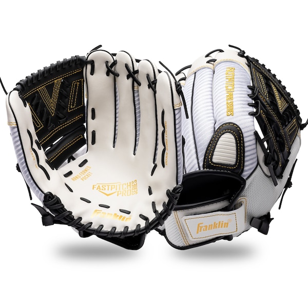 Franklin Sports Franklin ProSeries Black/White PVC Right-handed Softball Glove 12 in. 1 pk - 22429