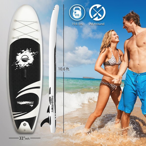 Serenelife Free Flow Paddleboard Sup - Stand Up Water Paddle-Board 10 ft Ft. - SLSUPB06