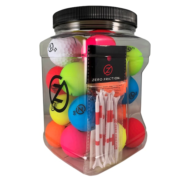 Zero Friction Spectra Matte Finish Golf Ball Super Jar, Multicolor - GB11001