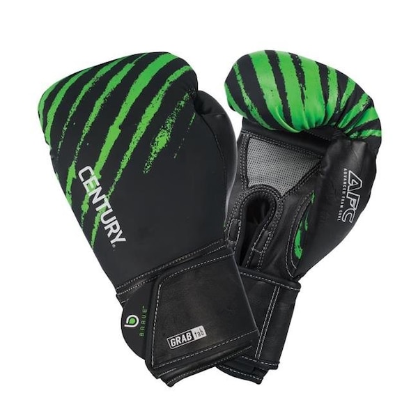 Century Century 1473120P-015706 6 oz Brave Youth Boxing Gloves; Black & Green - 1473120P-015706