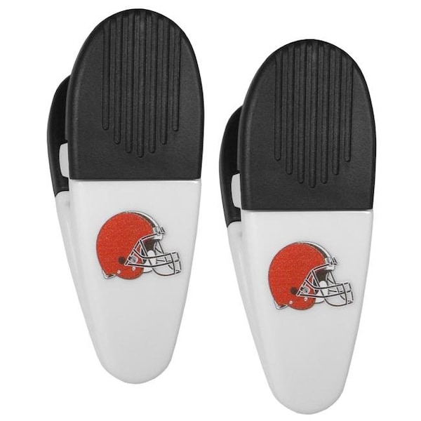Siskiyousports Siskiyou 5460386078 NFL Cleveland Browns Chip Clips - Pack of 2 - 5460386078