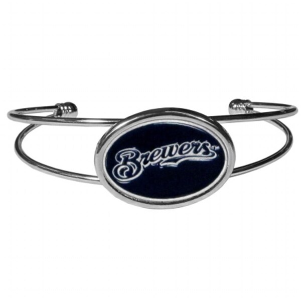 Siskiyousports Siskiyou Sports BCUB035 MLB Milwaukee Brewers Cuff Bracelet - BCUB035