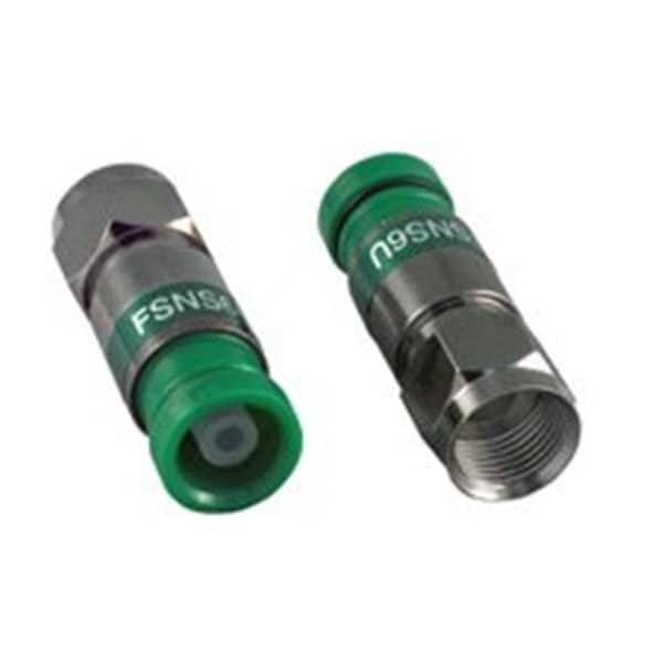 Icm ICM ICMFSNS6U RG6 Female Connector; Green - ICMFSNS6U
