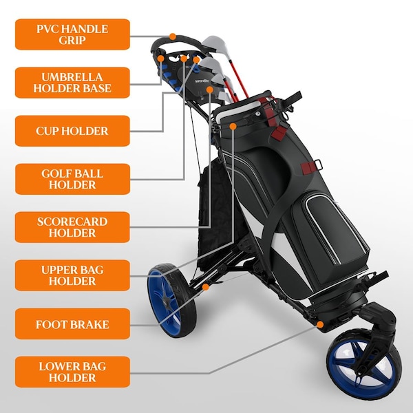 Serenelife 3 Wheel Ai Frame Troley - SLGZ48