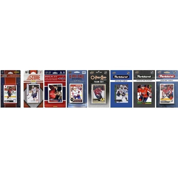 Williams & Son Saw & Supply C&I Collectables CAPITALS818TS NHL Washington Capitals 8 Different Licensed Trading Card Team Sets - CAPITALS818TS