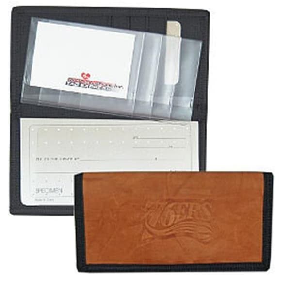 Rico Industries Philadelphia 76ers Leather/Nylon Embossed Checkbook Cover - 2499454621