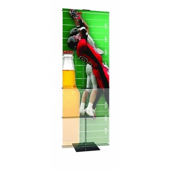 Testrite Visual Products Testrite Visual Products MB2-B Promo Banner Stands 24 in. Double Promo Stand-Black - MB2-SQ-B