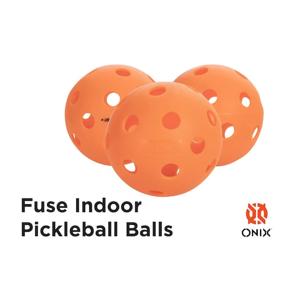 Onix Fuse Indoor Pickleball Balls, 6PK - KZ42006O