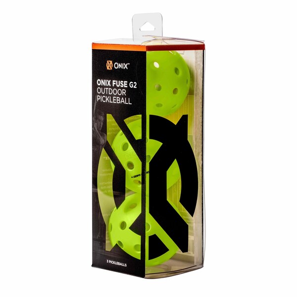 Onix Fuse G2 Outdoor Pickleball Balls, Neon Green, 100PK - KZ41100N-G2