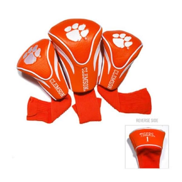 Team Golf Team Golf 20694 Clemson University 3 Pack Contour Fit Headcover - 20694