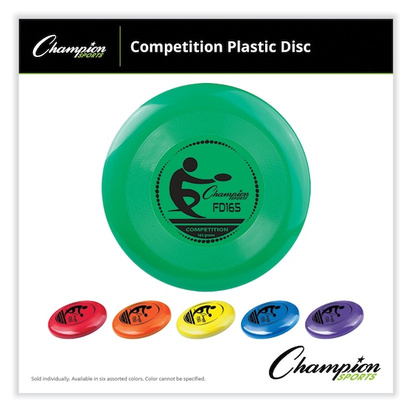 Champion Sports Competition Plastic Disc, 11in Diameter - FD165
