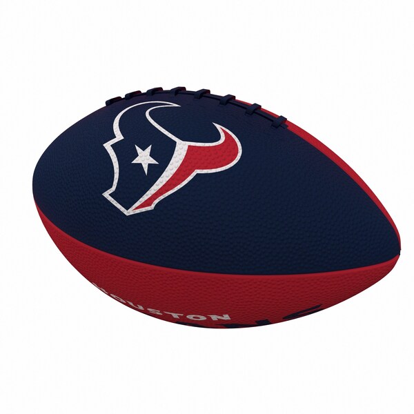 Logo Brands Houston Texans Pinwheel Logo Junior-Size Rubber Football - 613-93JR-2
