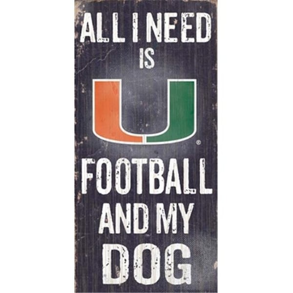 Fan Creations Fan Creations C0640 University Of Miami Football And My Dog Sign - C0640-MIAMI