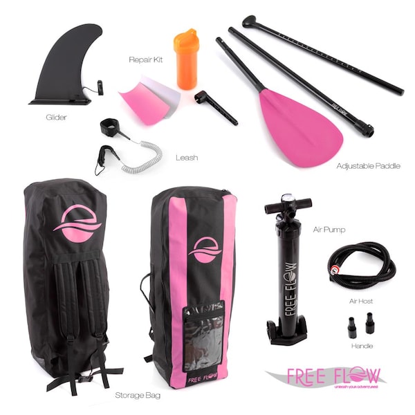 Serenelife Free-Flow Inflatable Sup - Stand Up Water Paddle-Board, SLSUPB145 - SLSUPB145