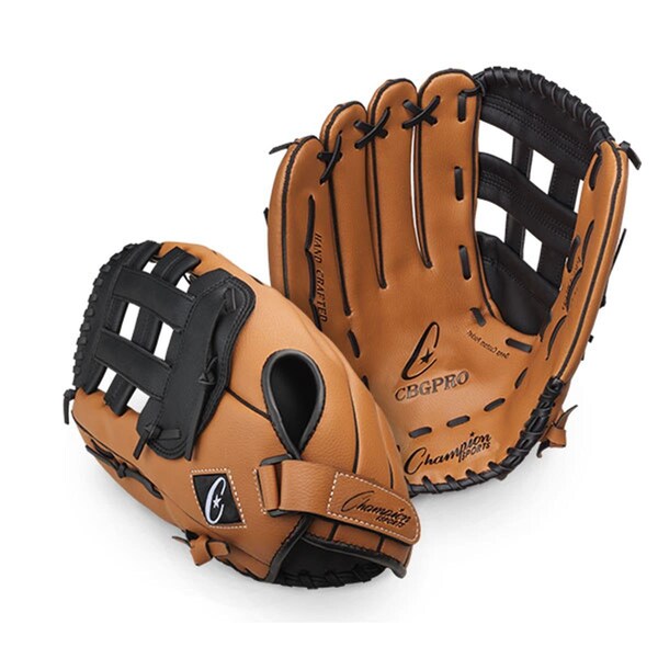 Champion Sports 14.5 in. Fielder ft.s Glove - Full Right, Brown & Black - CBGPRORH