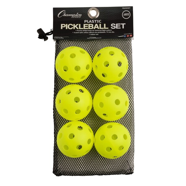 Champion Sports Recreational Indoor Pickleball Set, 6 Per Set, 2PK - PB6INDSET