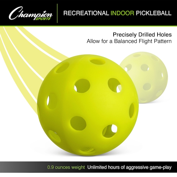 Champion Sports Recreational Indoor Pickleball Set, 6 Per Set, 2PK - PB6INDSET