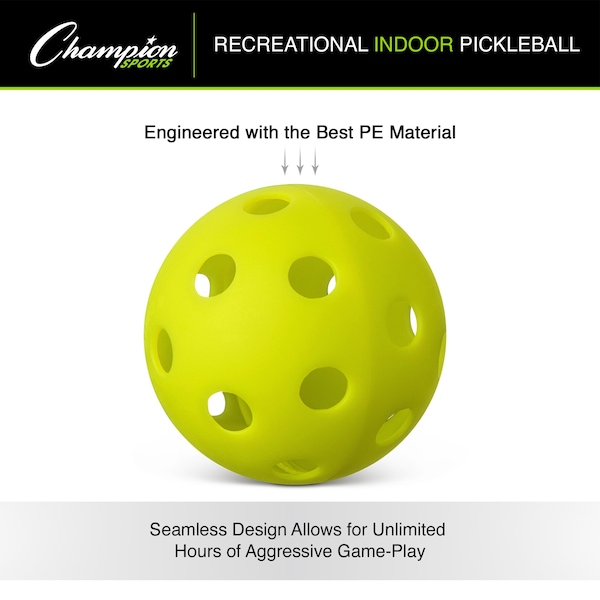 Champion Sports Recreational Indoor Pickleball Set, 6 Per Set, 2PK - PB6INDSET